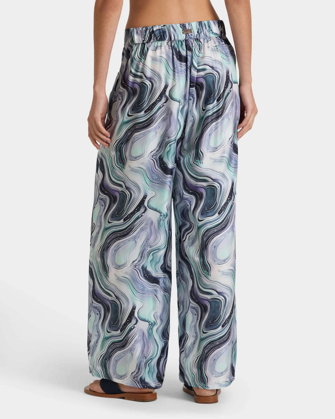 Vilebrequin Wide-Leg Silk Pants Marble/Hlače LGNEW226