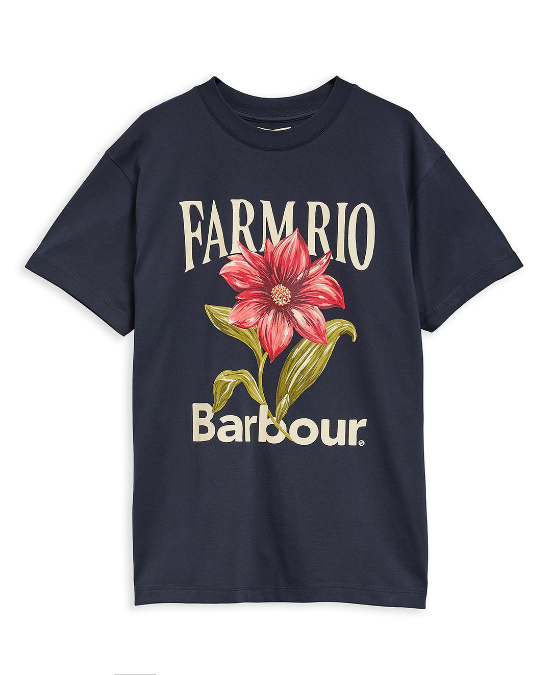 Barbour FARM Rio Wild Flower Oversized Graphic T-Shirt/Majica LTS0736