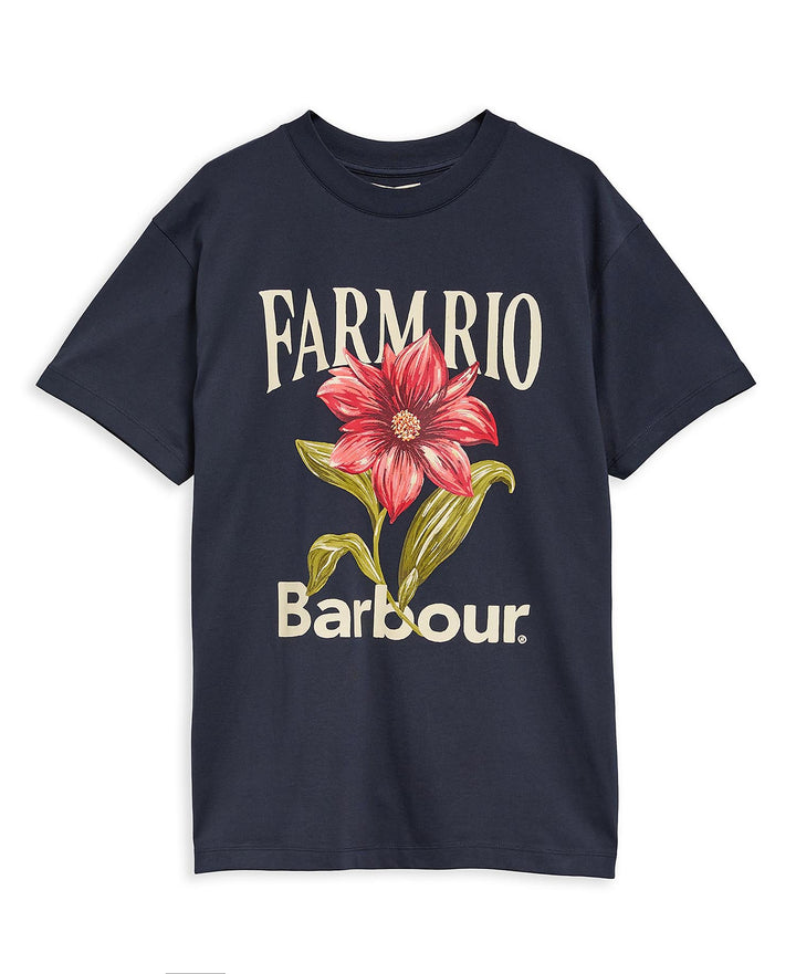 Barbour FARM Rio Wild Flower Oversized Graphic T-Shirt/Majica LTS0736