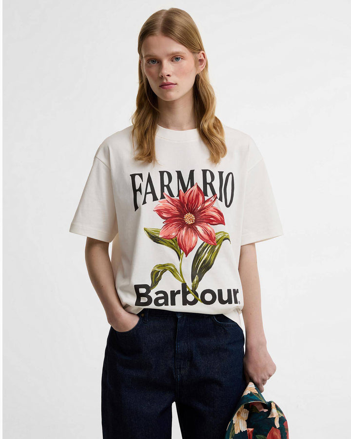 Barbour FARM Rio Wild Flower Oversized Graphic T-Shirt/Majica LTS0736