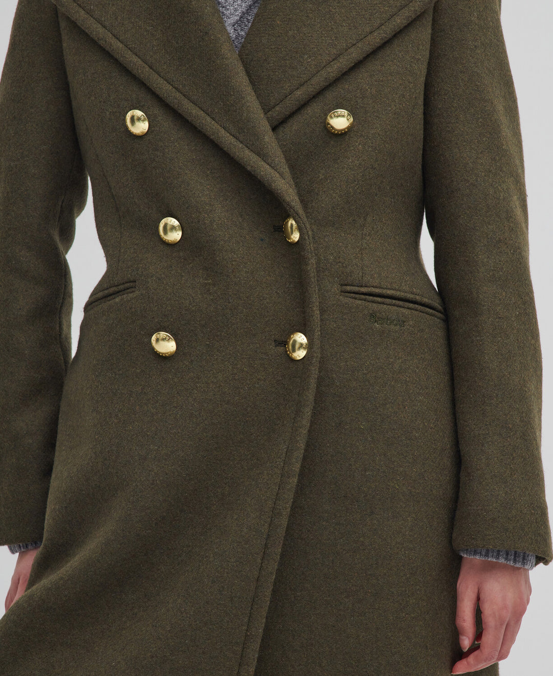 Barbour Reva Wool Military Coat/Kaput LWO0234