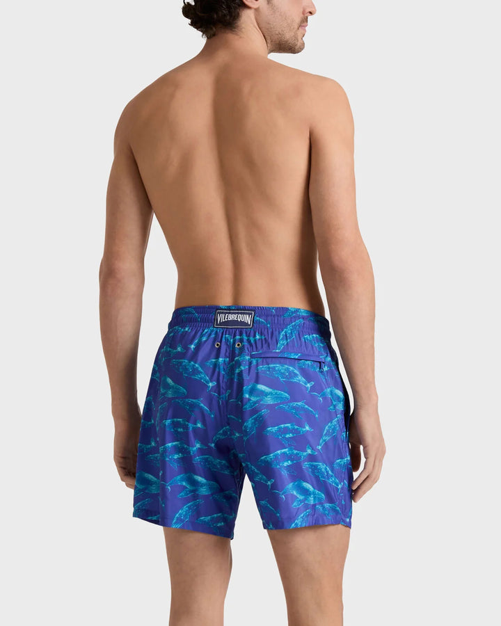 Vilebrequin Ultra-light and packable Swim Shorts Sparkling Whales /Kupaće MAHEJ308