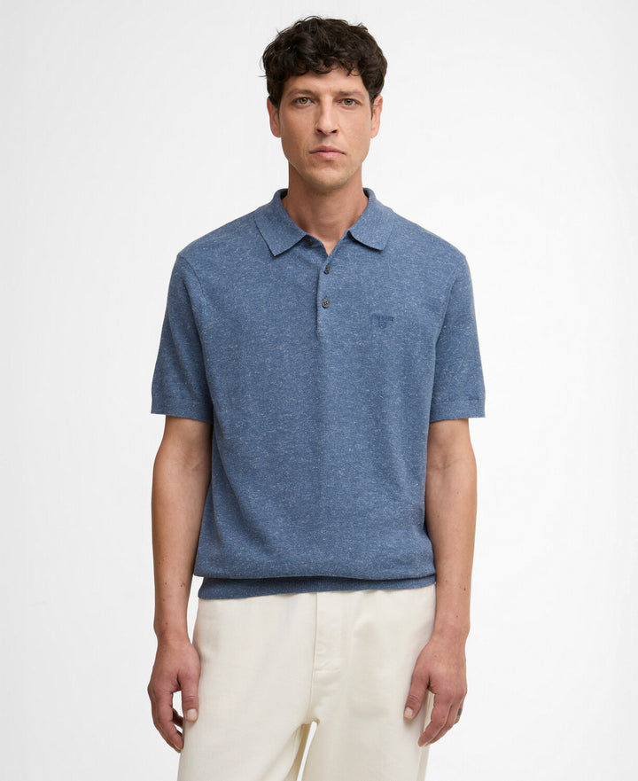 Barbour Muston Linen-Blend Knitted Polo Shirt/Polo majica MKN1713