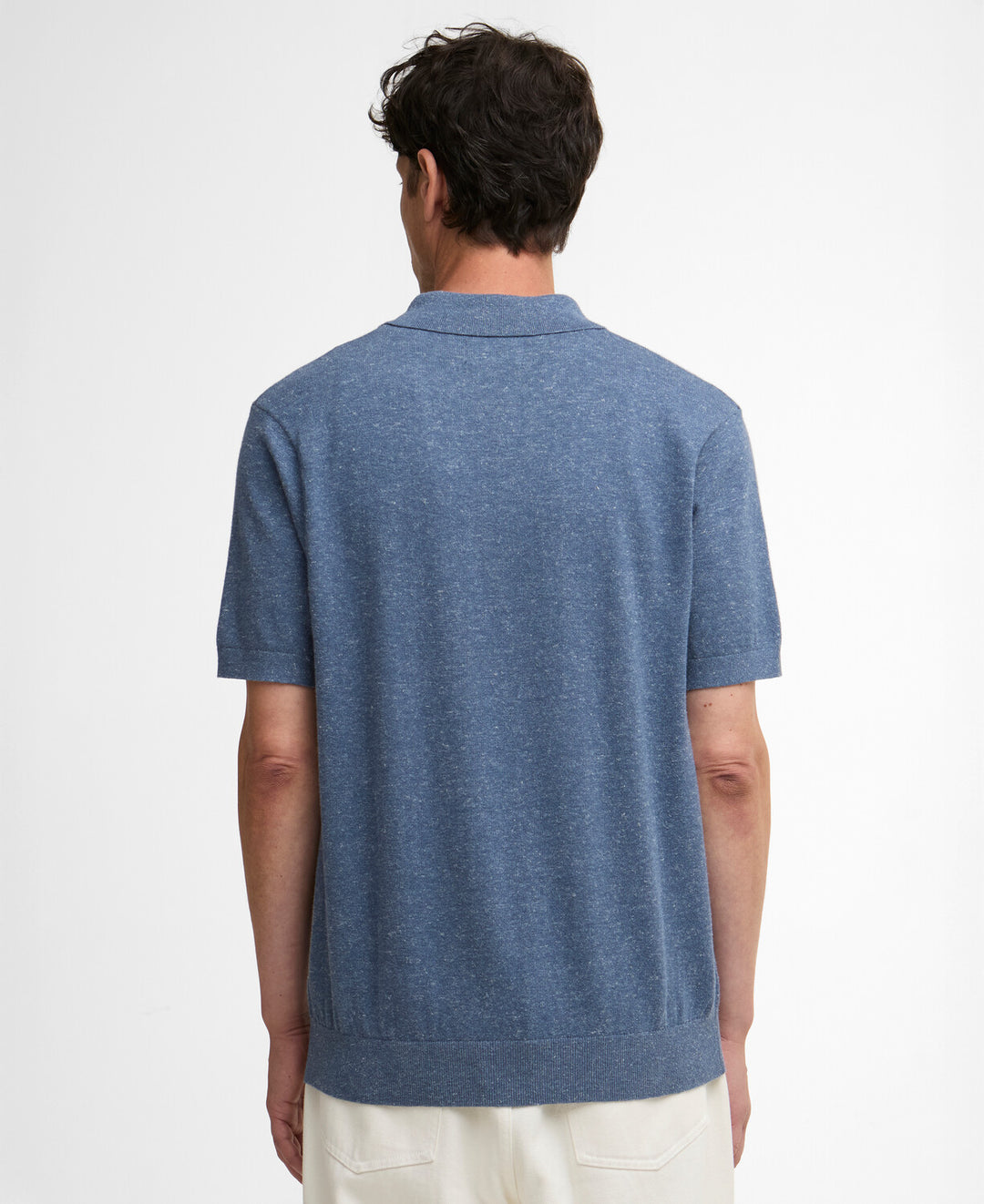Barbour Muston Linen-Blend Knitted Polo Shirt/Polo majica MKN1713