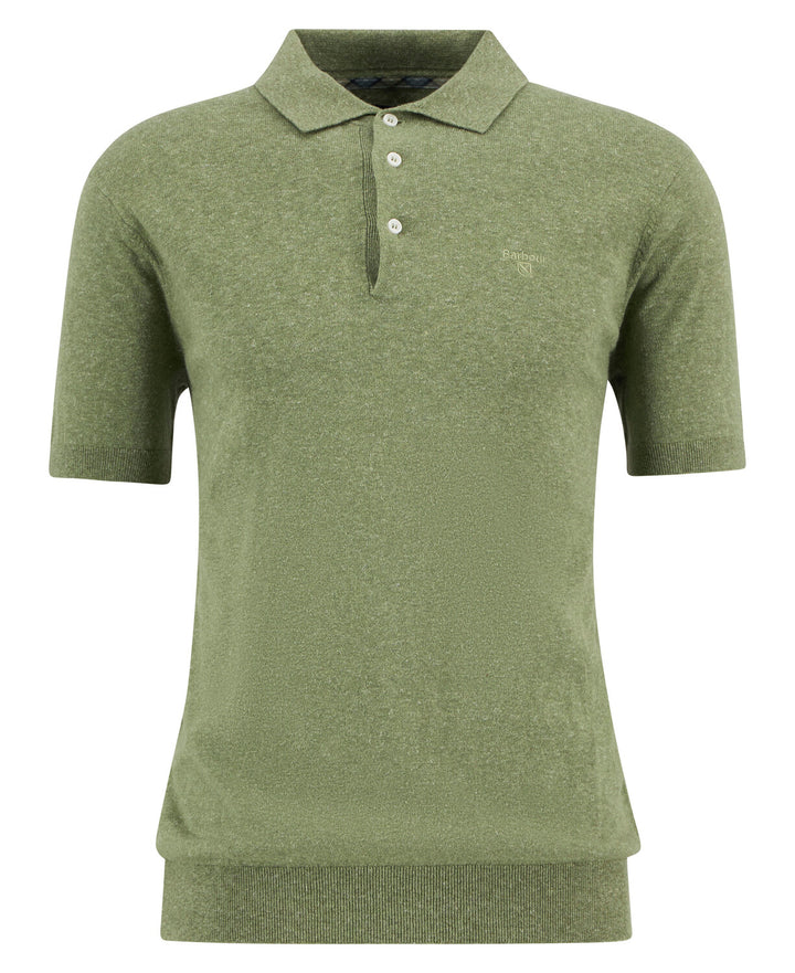 Barbour Muston Linen-Blend Knitted Polo Shirt/Polo majica MKN1713