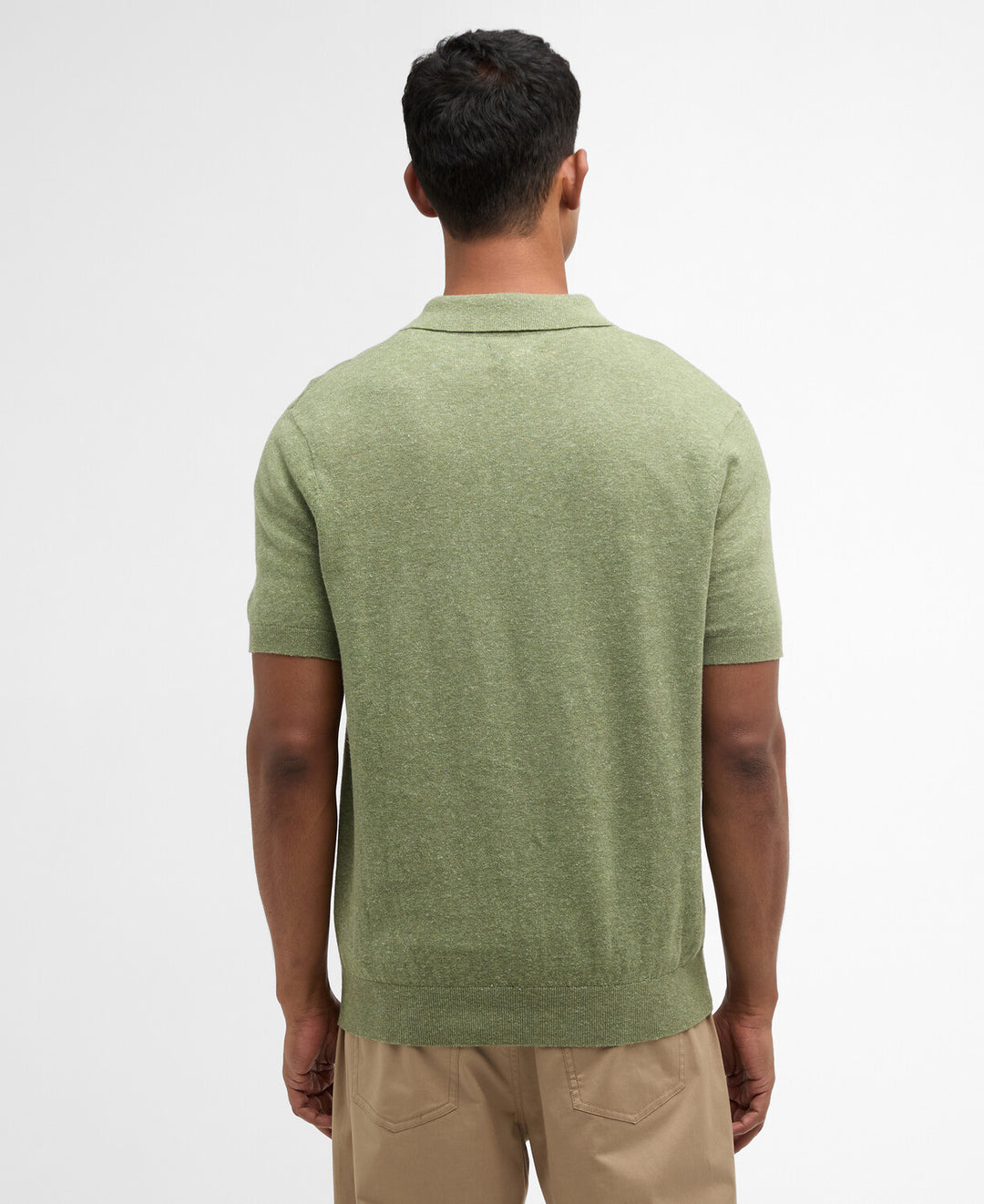 Barbour Muston Linen-Blend Knitted Polo Shirt/Polo majica MKN1713