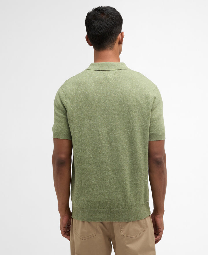 Barbour Muston Linen-Blend Knitted Polo Shirt/Polo majica MKN1713