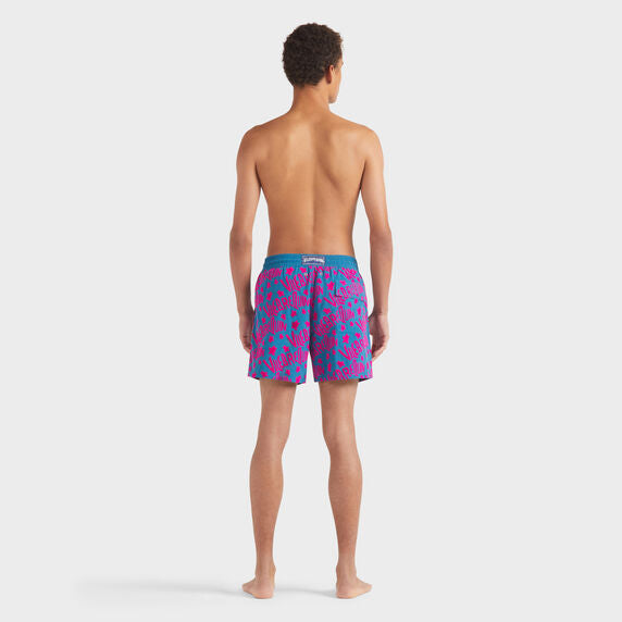 Vilebrequin Swim Shorts Flocked Ronde Des Tortues Logo/Kupaće MOOCD212