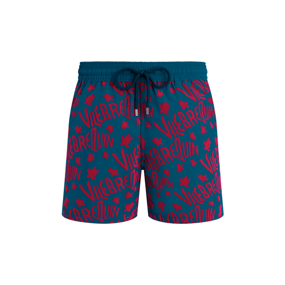 Vilebrequin Swim Shorts Flocked Ronde Des Tortues Logo/Kupaće MOOCD212