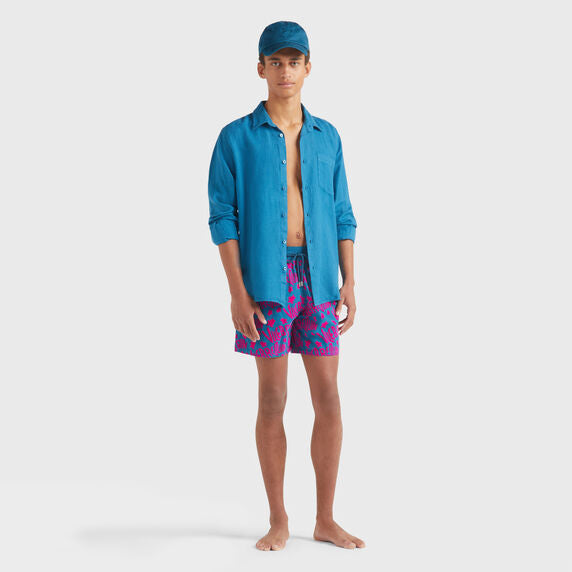 Vilebrequin Swim Shorts Flocked Ronde Des Tortues Logo/Kupaće MOOCD212