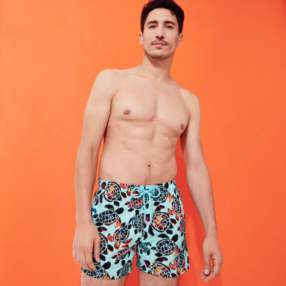 Vilebrequin Stretch Swim Shorts Screen Turtles/Kupaće MSOC3F02