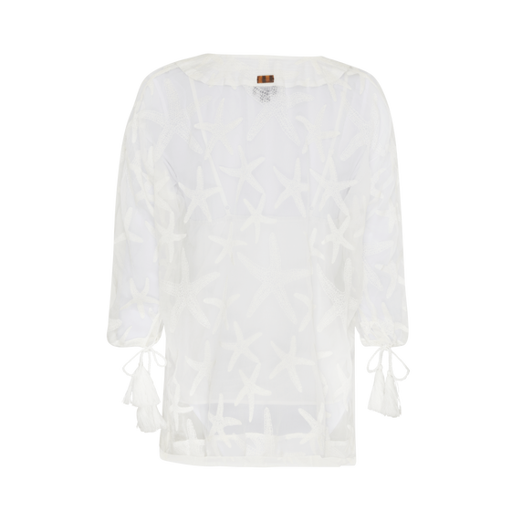 Vilebrequin Silk Shirt Starfish Transparent Effect/Košulja ORNCW502