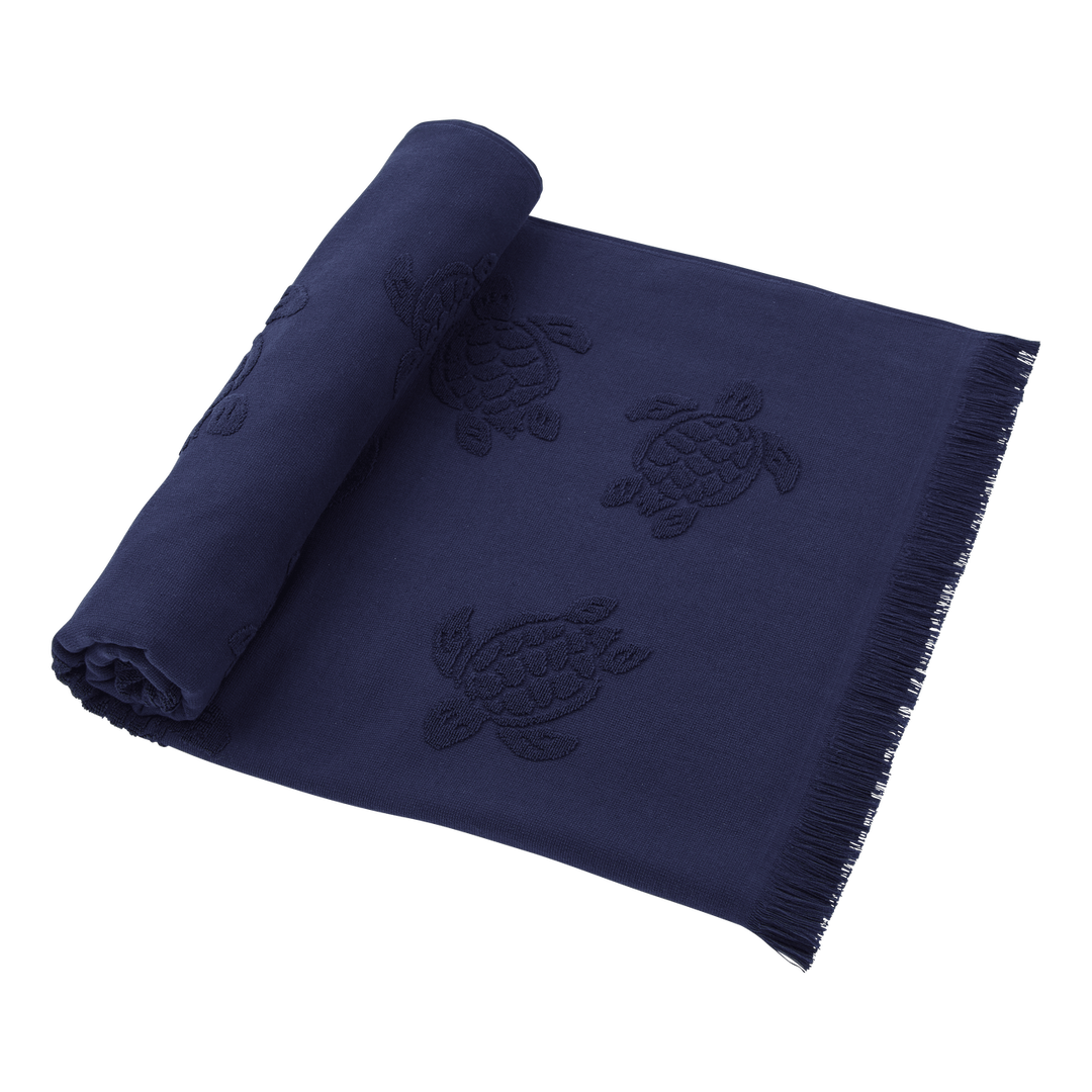 Vilebrequin Towel in Organic Cotton Turtles Jacquard/Ručnik STHU1201
