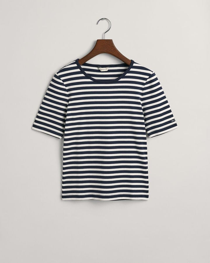 GANT Slim Striped 1X1 Ribbed Ss T-Shirt/Majica 4203493