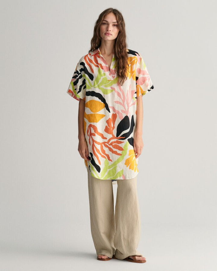 GANT Rel Palm Print Ss Linen Caftan/Haljina 4503329
