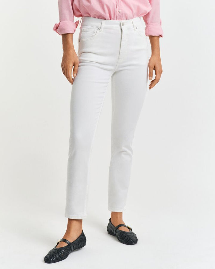 GANT Slim Cropped White Jeans/Traperice 4100224