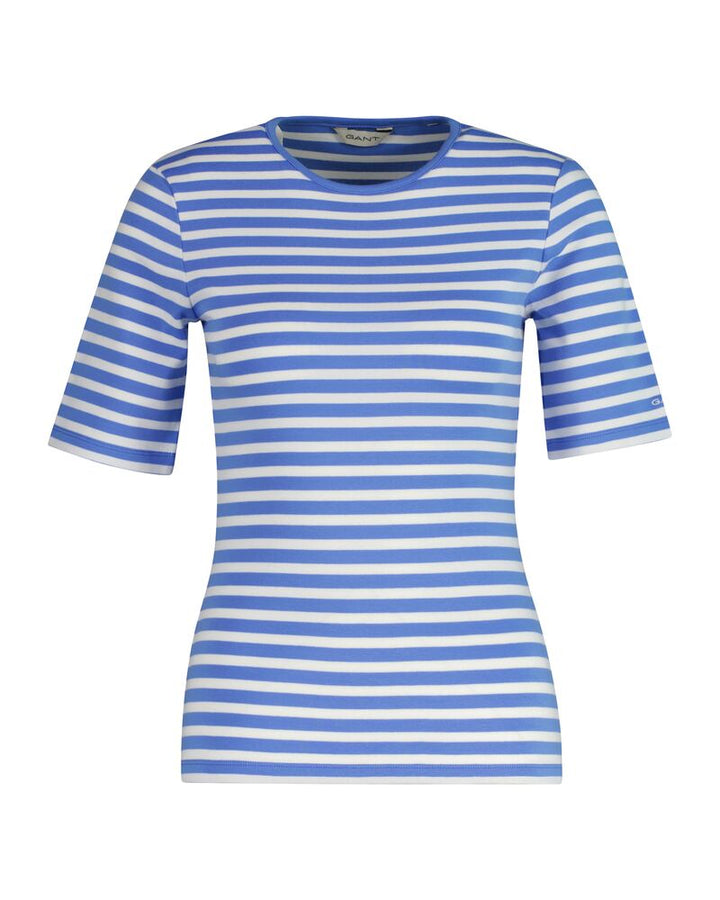 GANT Slim Striped 1X1 Ribbed Ss T-Shirt/Majica 4203493