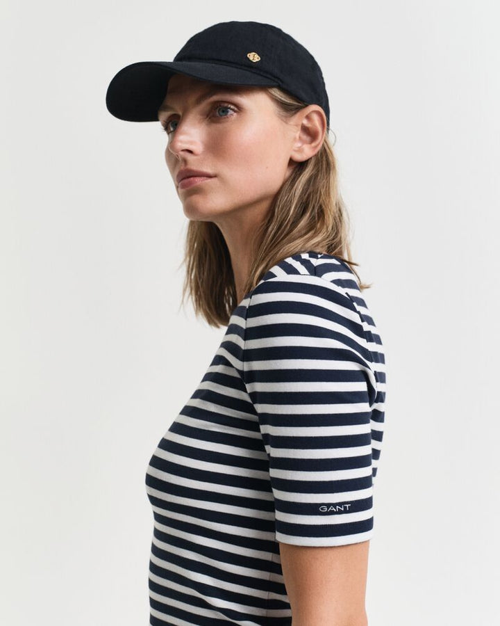 GANT Slim Striped 1X1 Ribbed Ss T-Shirt/Majica 4203493