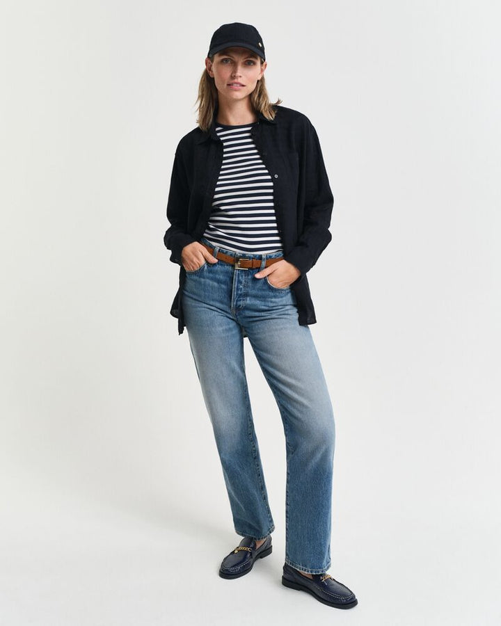 GANT Slim Striped 1X1 Ribbed Ss T-Shirt/Majica 4203493