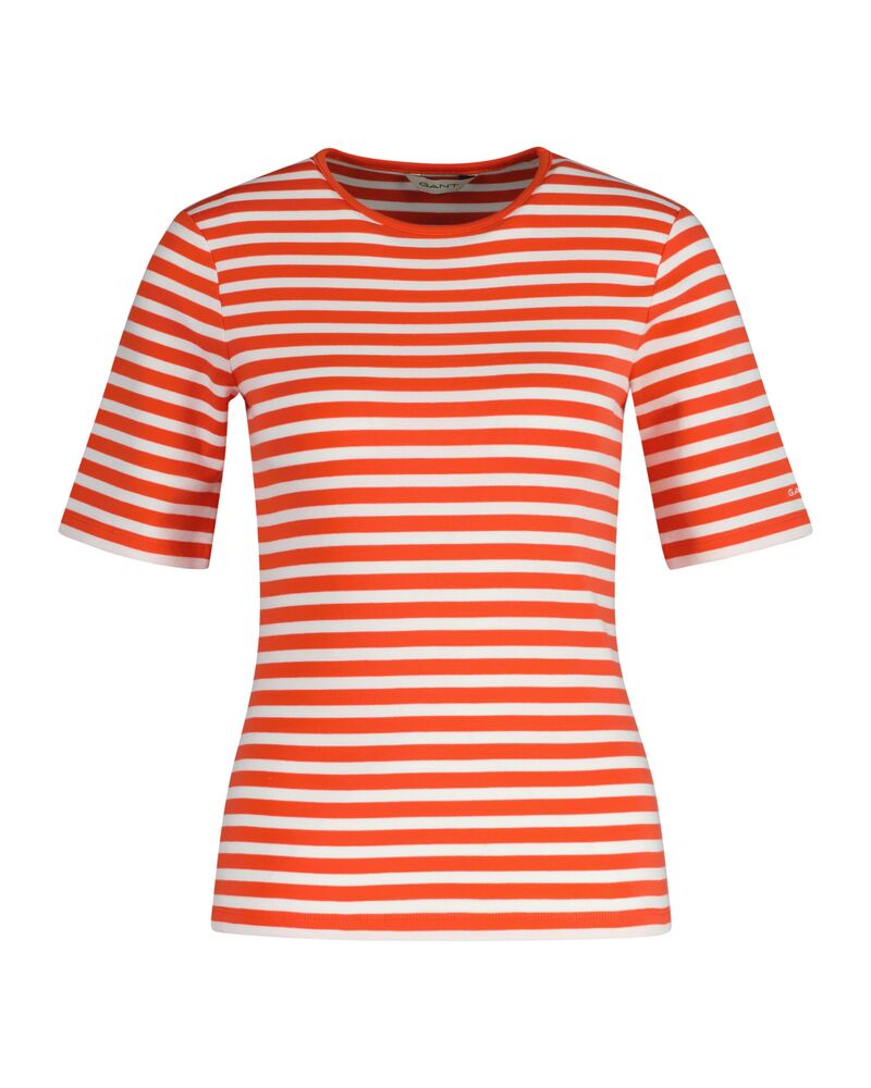 GANT Slim Striped 1X1 Ribbed Ss T-Shirt/Majica 4203493