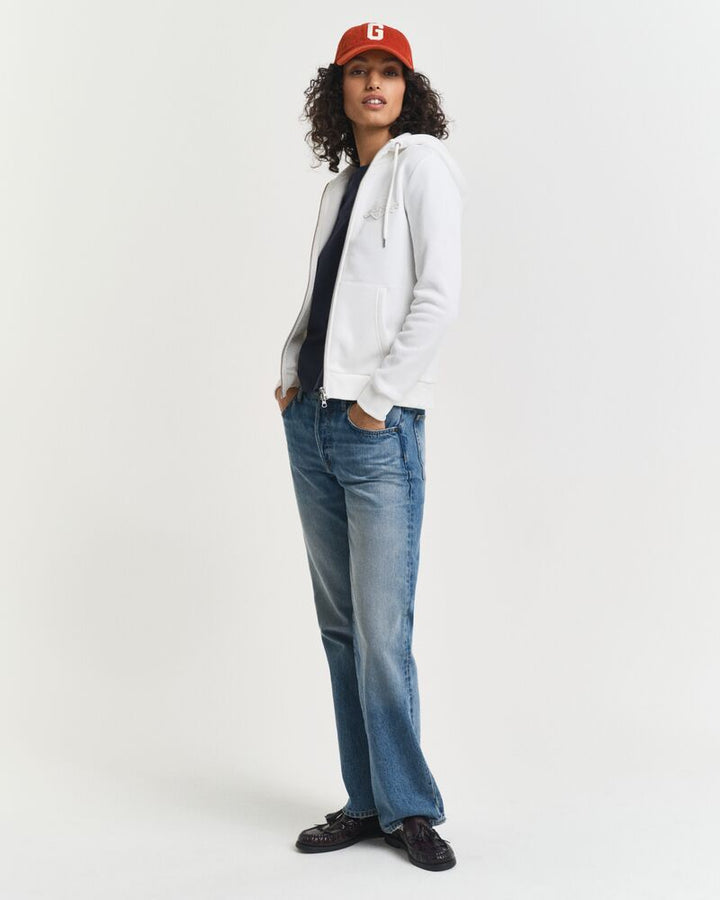 GANT Reg Tonal Shield Zip Hoodie/Duks 4202588