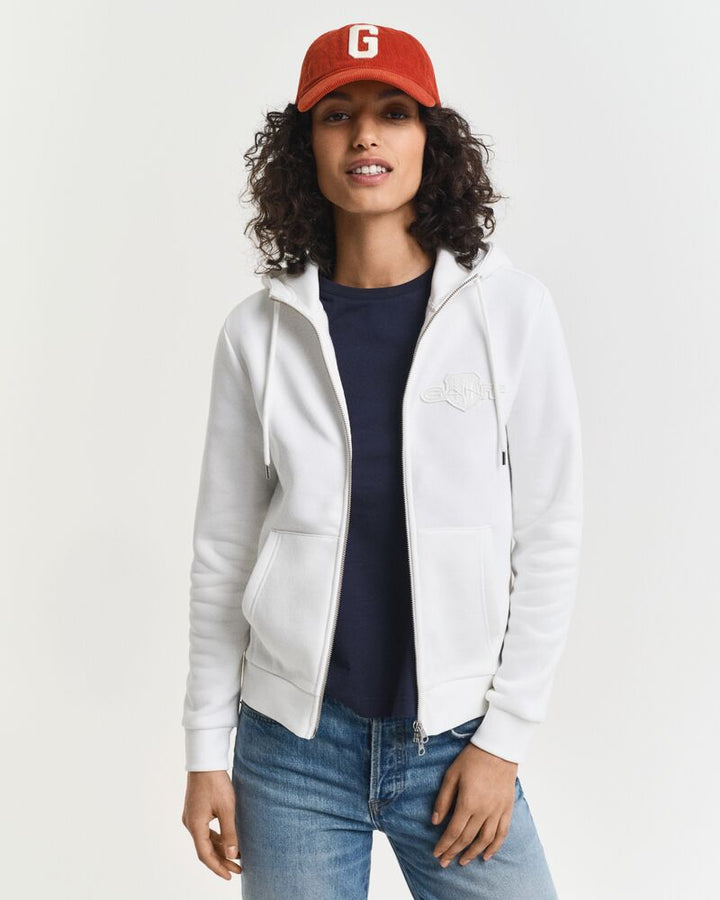 GANT Reg Tonal Shield Zip Hoodie/Duks 4202588