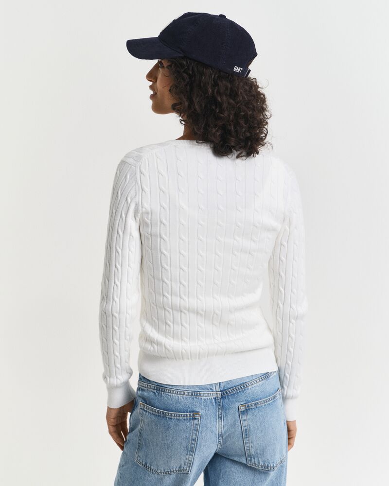 GANT Stretch Cotton Cable V-Neck/Pulover 4800101