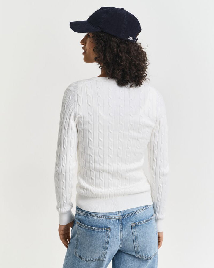GANT Stretch Cotton Cable V-Neck/Pulover 4800101