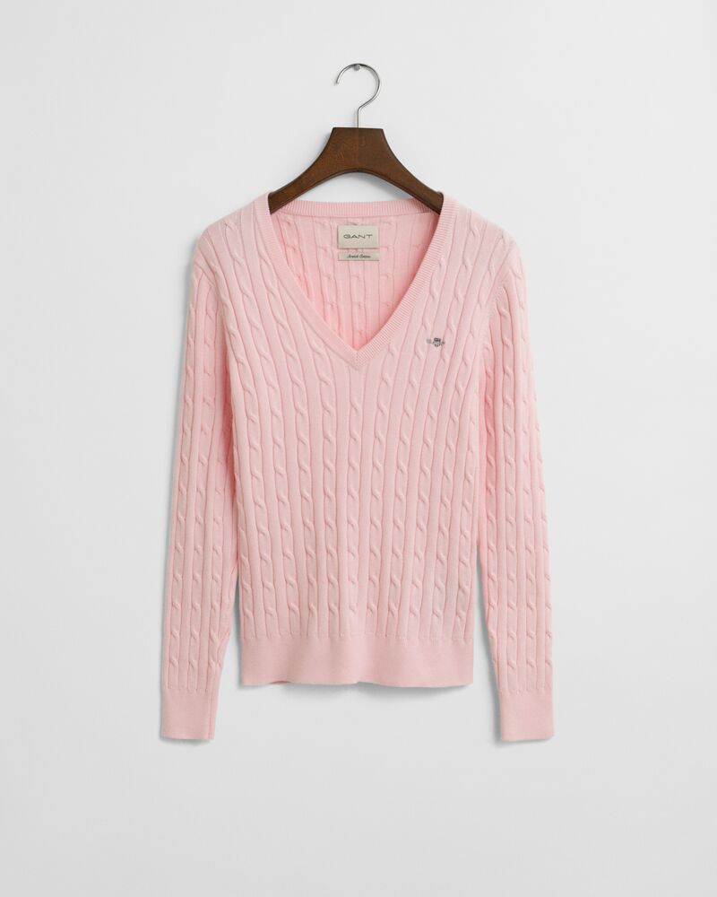 GANT Stretch Cotton Cable V-Neck/Pulover 4800101