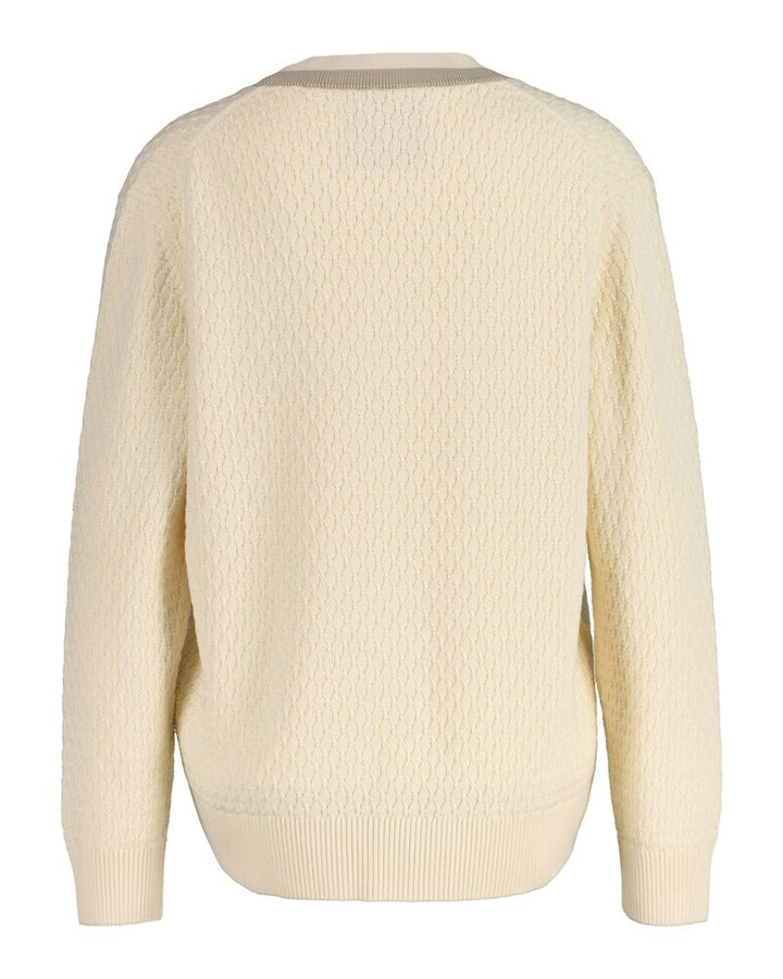 GANT Cotton Contrast Textured Cardigan/Pulover 4805343