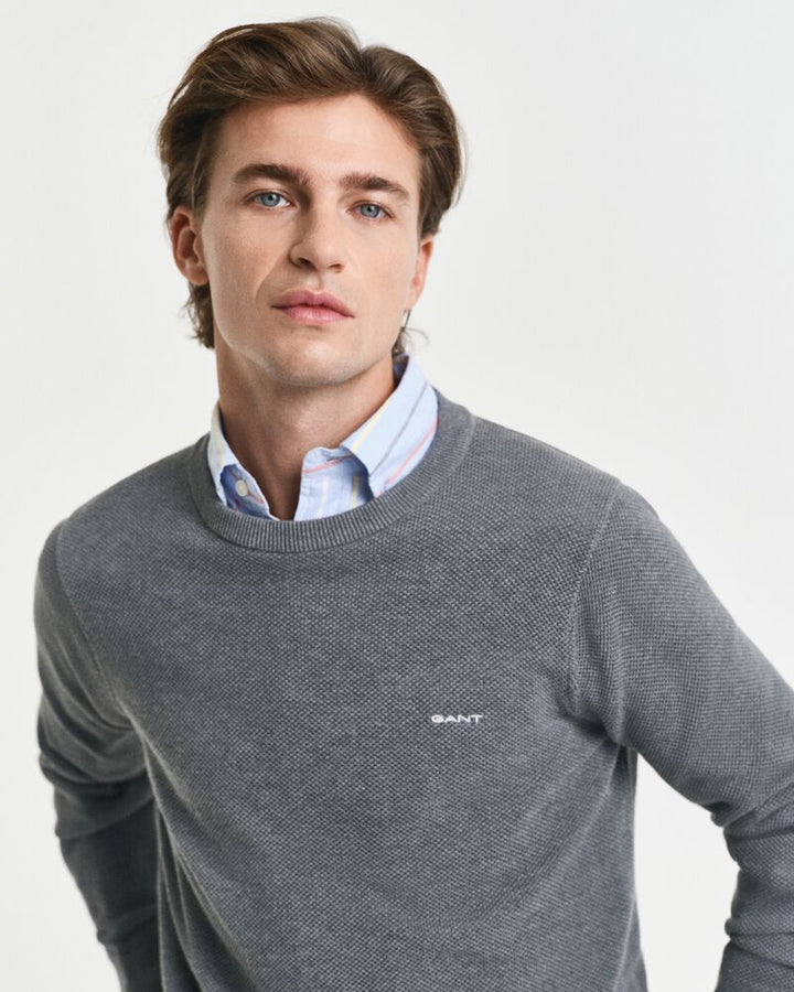 GANT Cotton Pique C-Neck/Pulover 8040521
