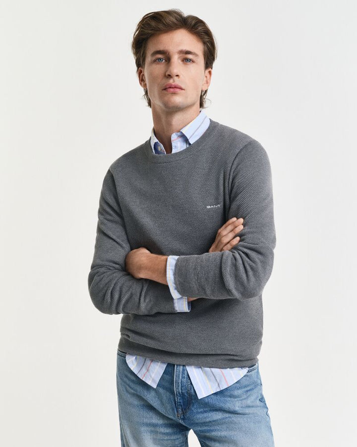 GANT Cotton Pique C-Neck/Pulover 8040521