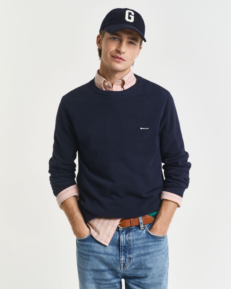 GANT Cotton Pique C-Neck/Pulover 8040521