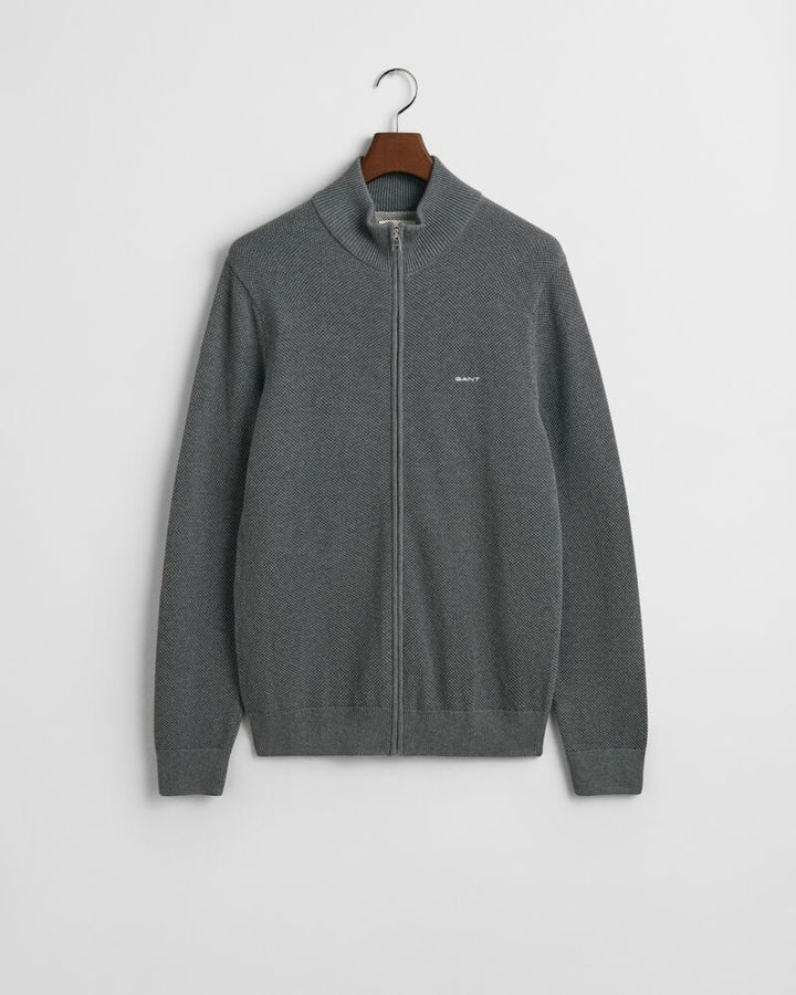 GANT Cotton Pique Zip Cardigan/Pulover 8040524