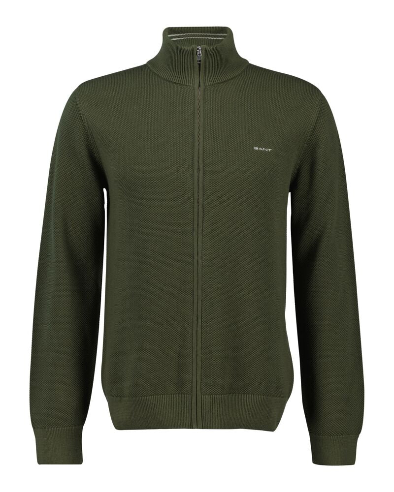 GANT Cotton Pique Zip Cardigan/Pulover 8040524