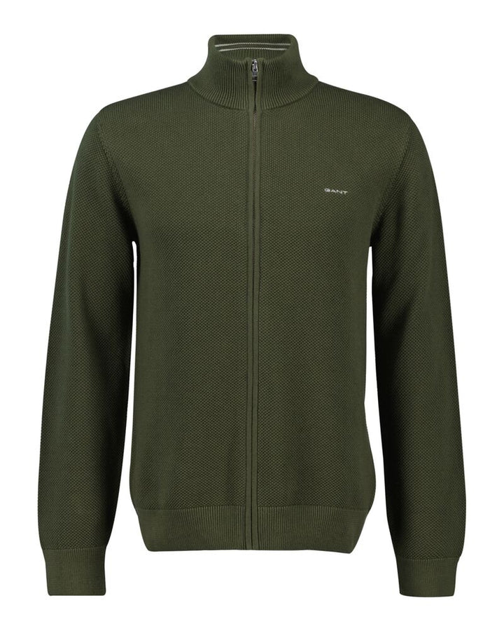 GANT Cotton Pique Zip Cardigan/Pulover 8040524