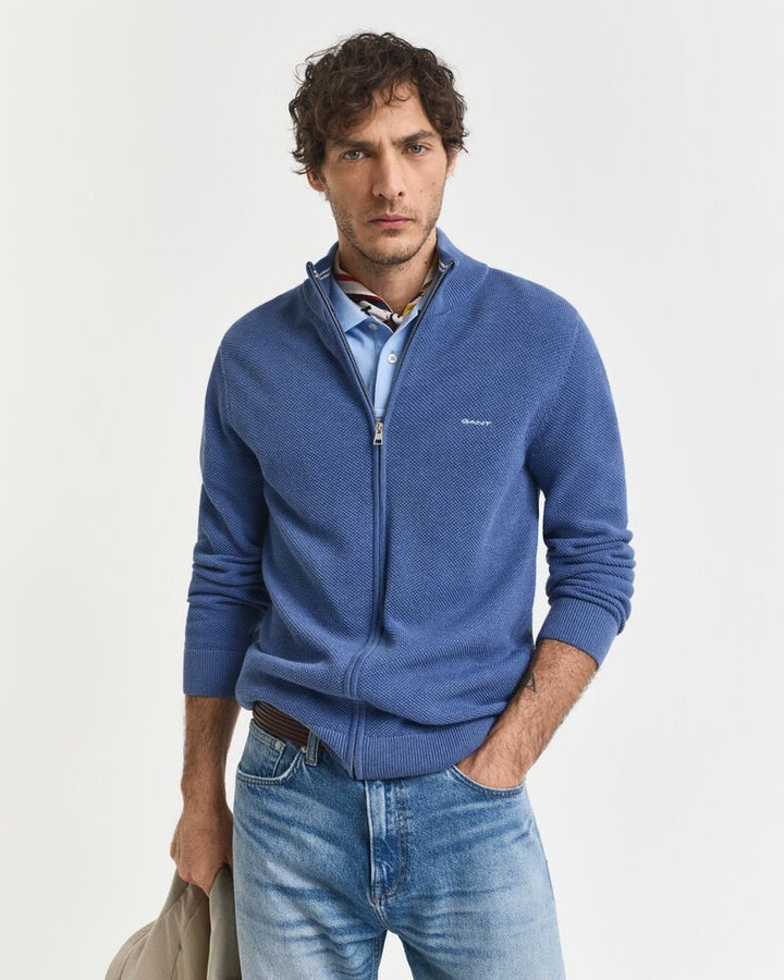 GANT Cotton Pique Zip Cardigan/Pulover 8040524