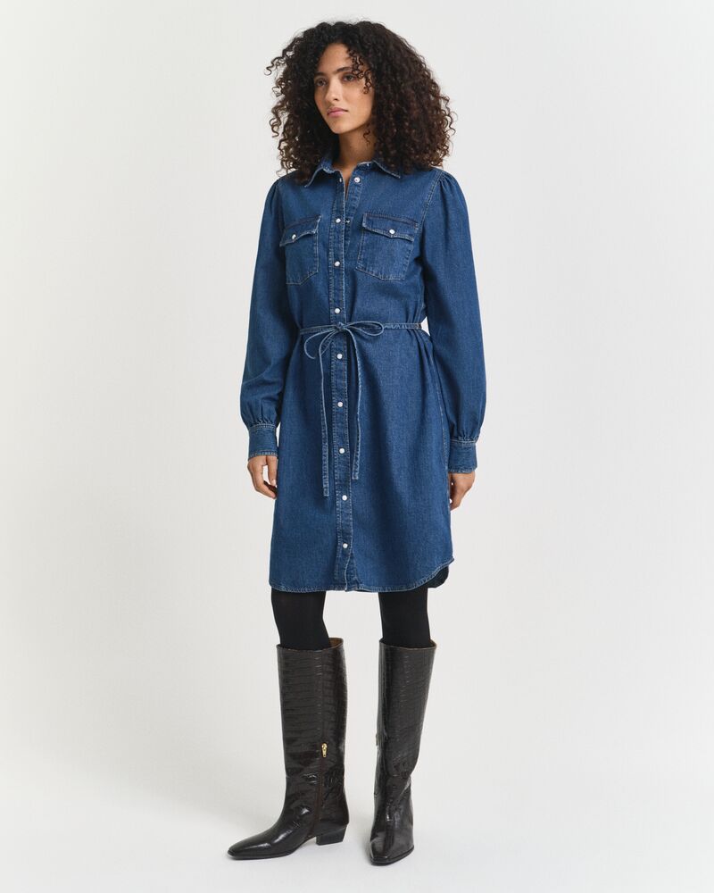 GANT Puff Sleeve Denim Dress/Haljina 4503446