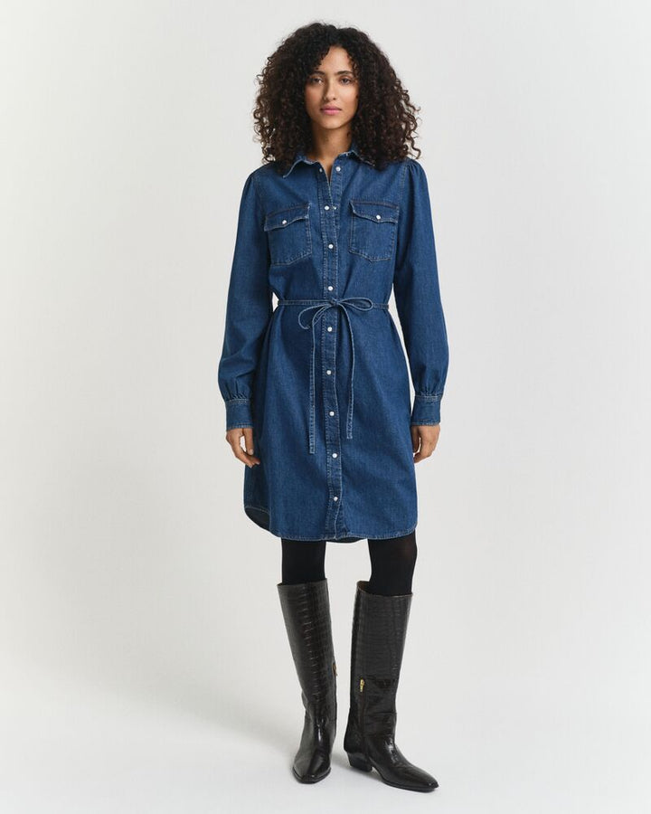 GANT Puff Sleeve Denim Dress/Haljina 4503446