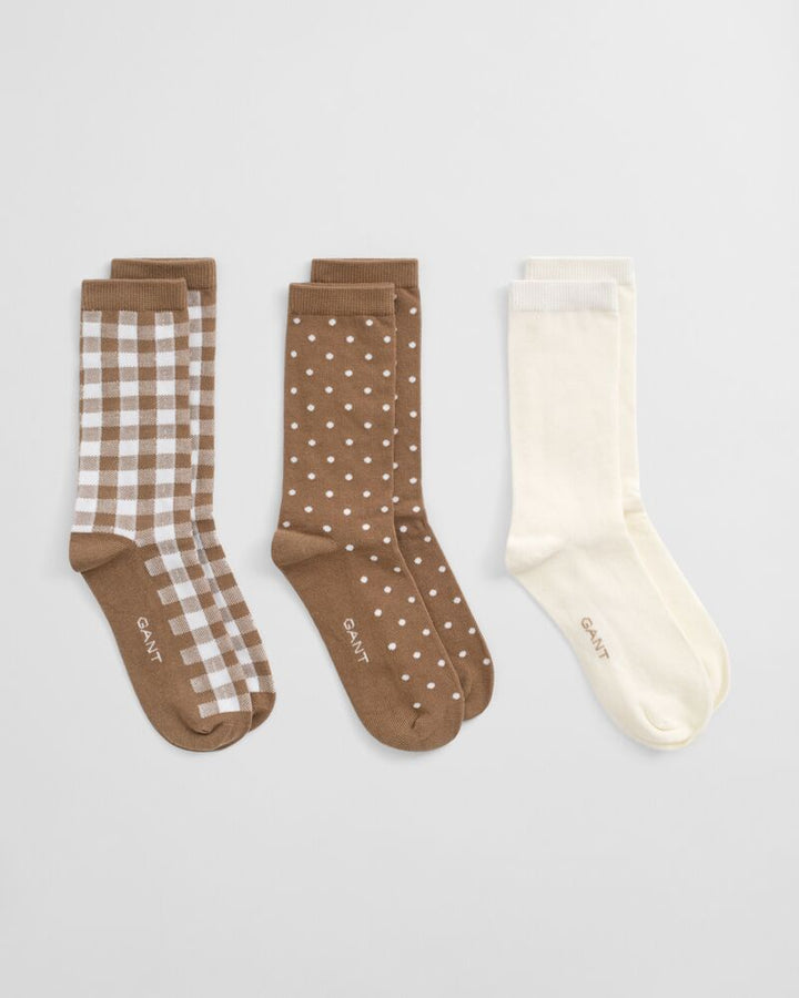 GANT Dot And Gingham Check Socks 3-Pack/Čarape 4960261