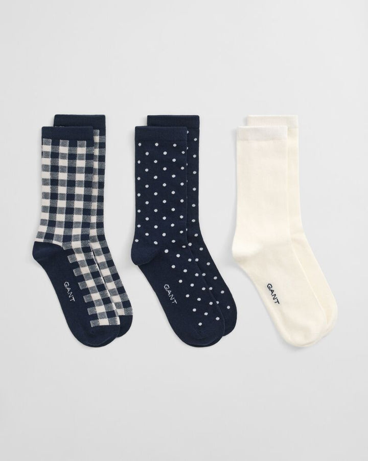 GANT Dot And Gingham Check Socks 3-Pack/Čarape 4960261
