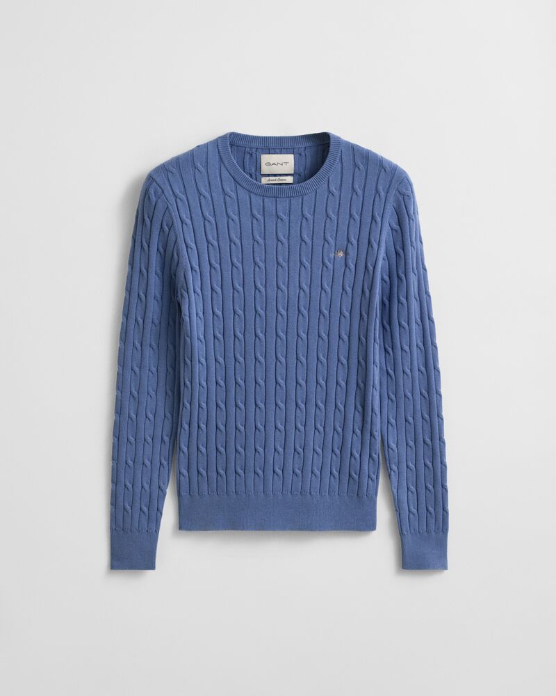 GANT Stretch Cotton Cable Knit Crew Neck Sweater/Pulover 4800100