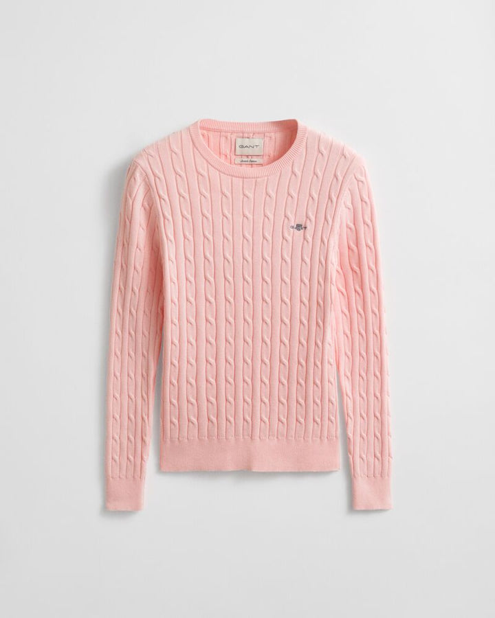 GANT Stretch Cotton Cable Knit Crew Neck Sweater/Pulover 4800100