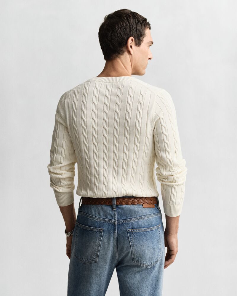 GANT Cotton Cable Knit Crew Neck Sweater/Pulover 8050601
