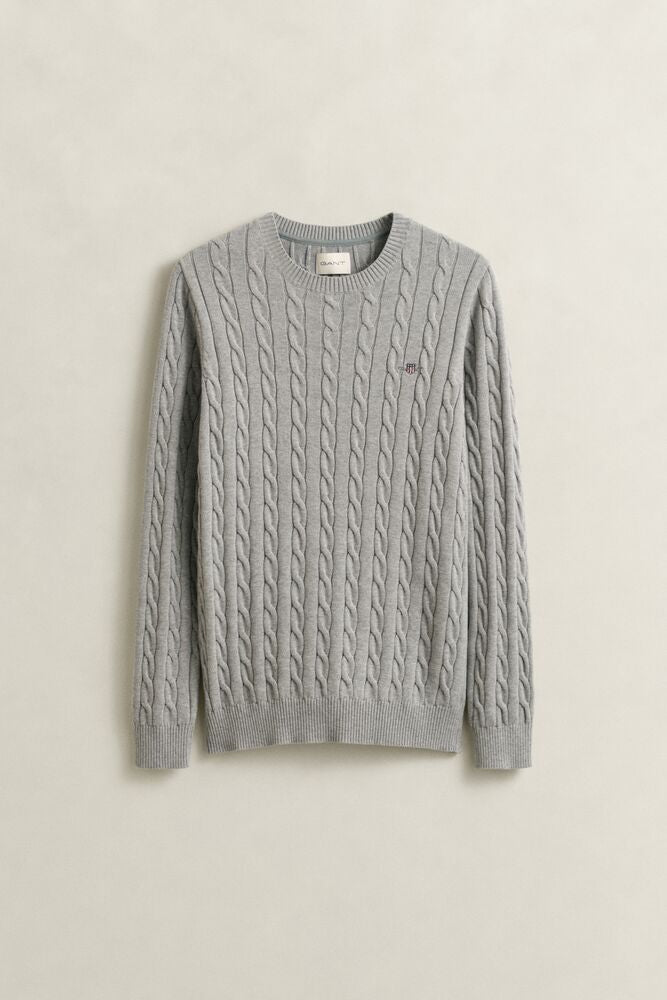 GANT Cotton Cable Knit Crew Neck Sweater/Pulover 8050601