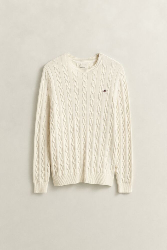 GANT Cotton Cable Knit Crew Neck Sweater/Pulover 8050601
