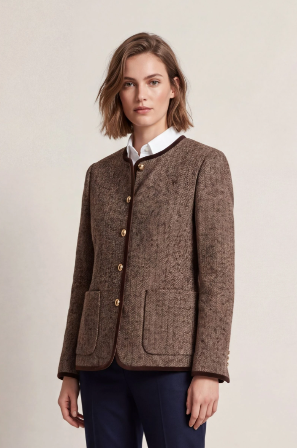 GANT Collarless Boucle Blazer/ Sako 4770376