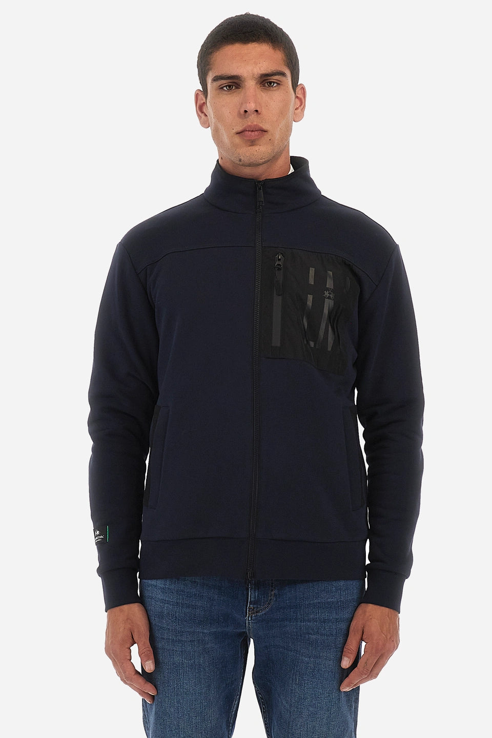 La Martina Full Zip Sweatshirt Diagon/Duks WMF005FP548