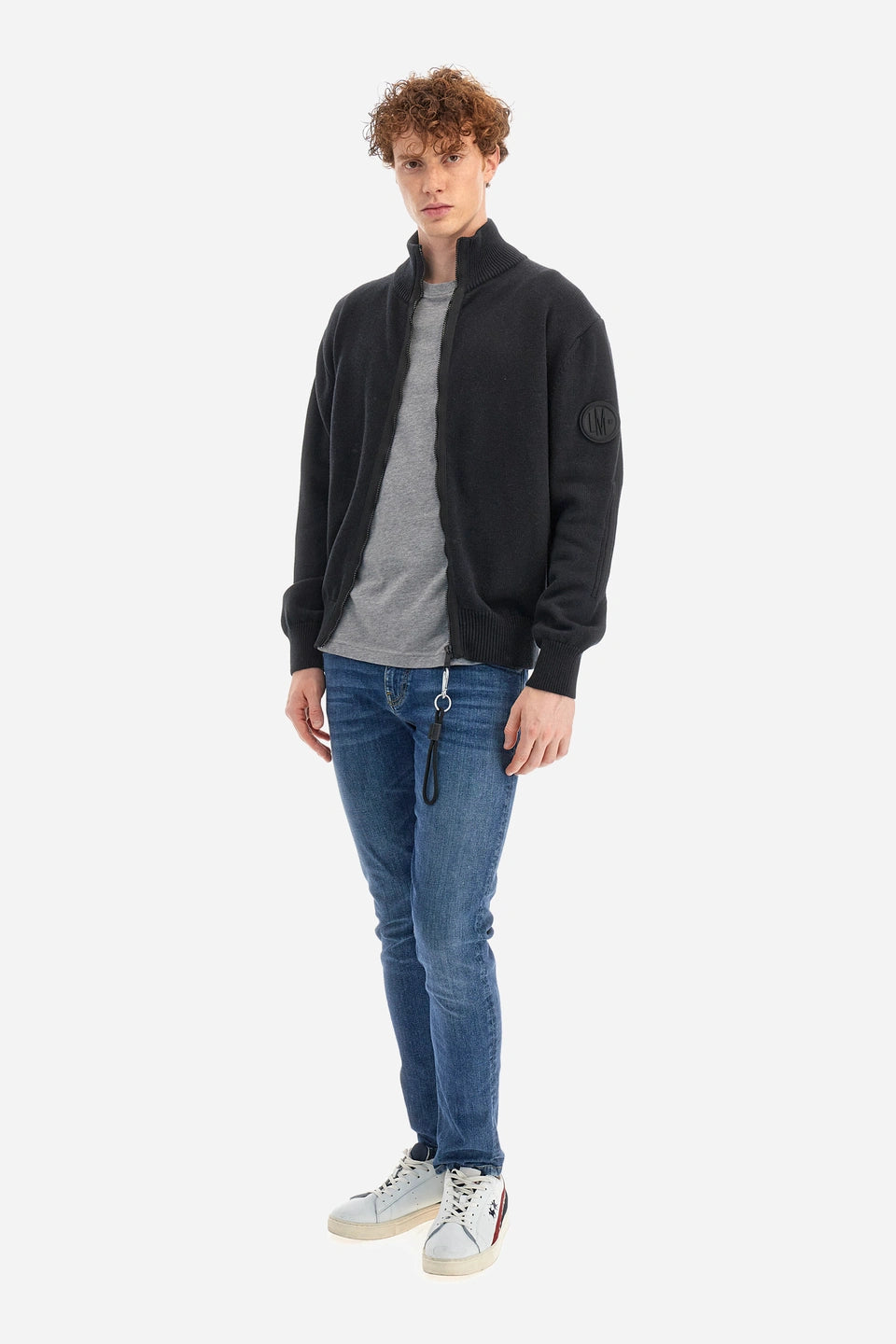 La Martina Full Zip Sweater Cotton Woll/Pulover WMS006YC024