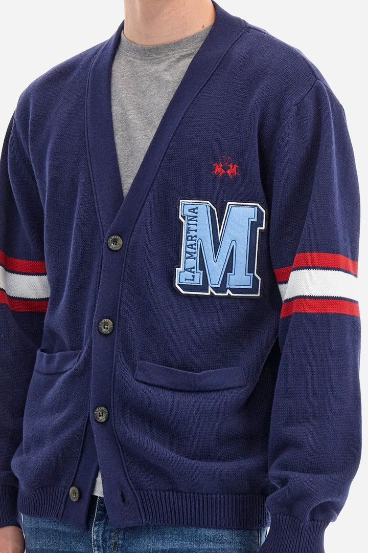 La Martina Cardigan Cotton Wool  /Pulover WMS301YC024